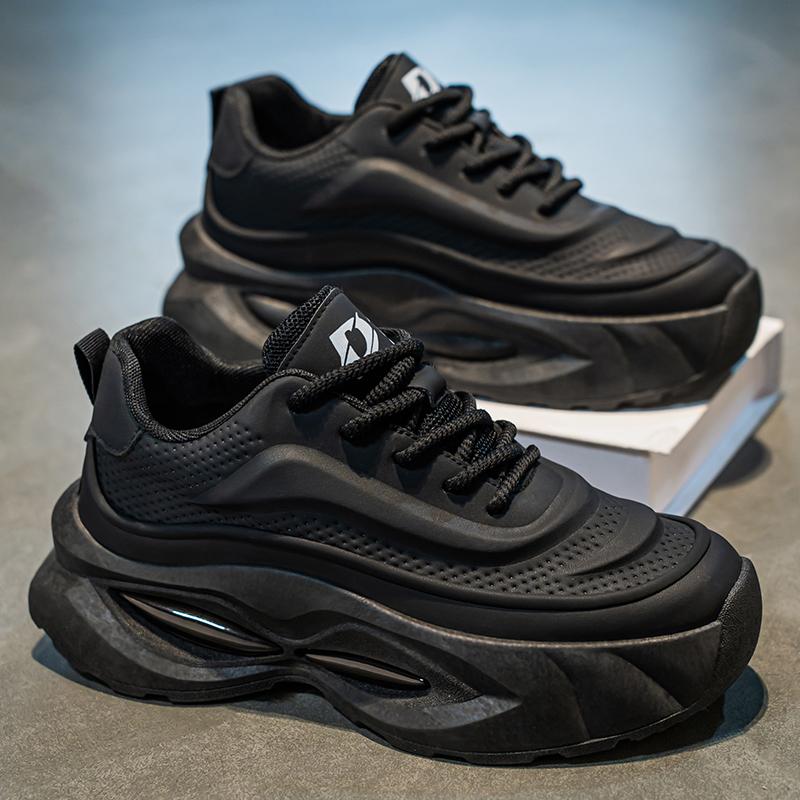 

Men s Casual Shoes 2026 Spring Versatile Sporty Trendy Platform Shoes Fashionable Soft Bottom Internal Heel Shoes Breathable Pla 39
