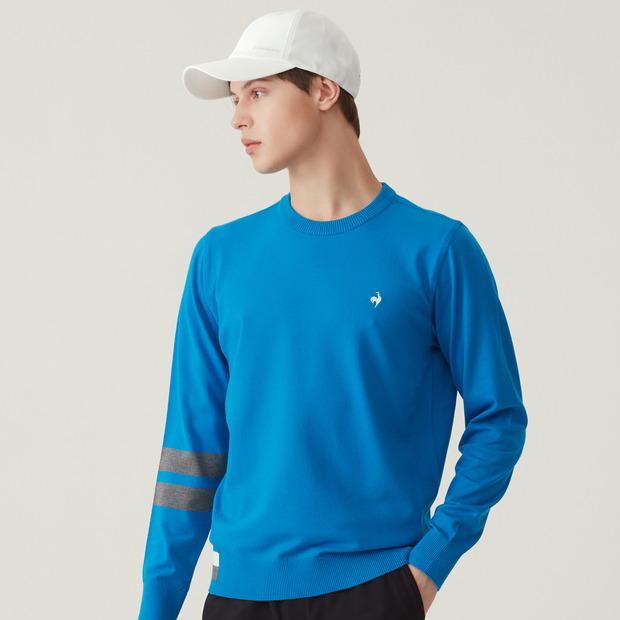 LECOQ GOLF Men'S Round Sleeve Sweater With Contrast Points (Go321Mkp91)