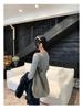 Korean High-End V-Neck Loose Long-Sleeve Women's T-Shirt, Autumn/Winter 2025