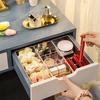 Clear Acrylic Makeup Layered Storage Box Dressing Table Cosmetic Lipstick Organizer Boxes Desktop Drawer Divider Storage