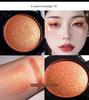 Daily Earth-Toned Single-Color Pearlescent Eyeshadow Compact Portable Commuter-Friendly Deep Golden Brown Chocolate Dark Coffee Highlighter White
