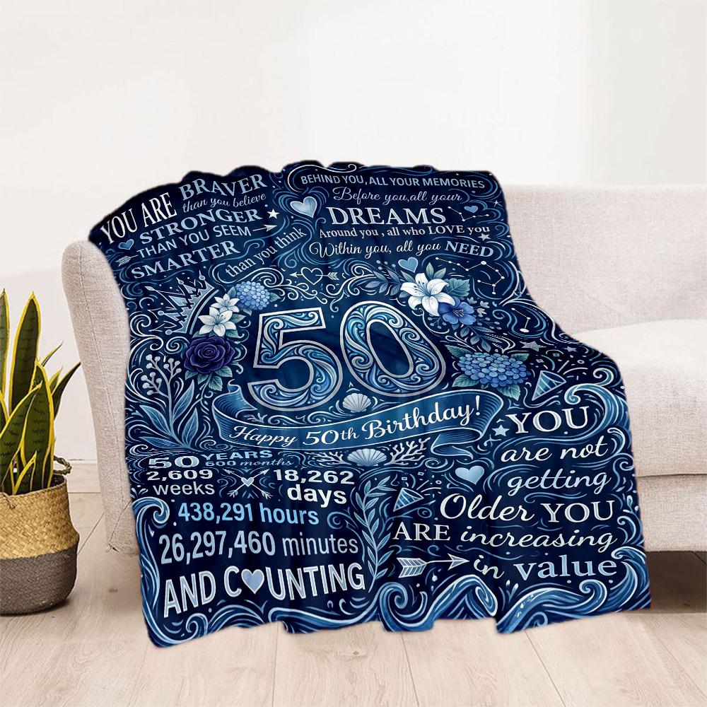 Vintage 1976 Milestone Birthday Flannel Blanket-Soft and Suitable for Sofas,Beds,Offices,Travel,All Seasons,Great Gift for Holidays and Birthdays.