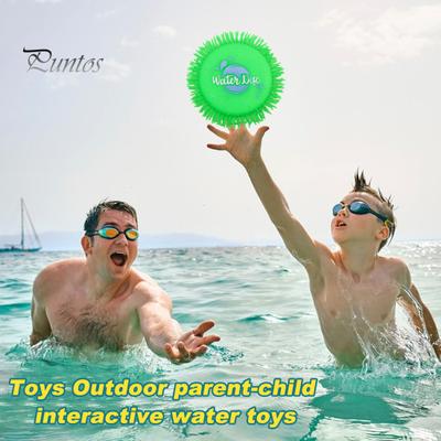 2-pack Vattenflygande tallrikar Svamp Absorberande Förbättra Föräldra-Barn-Relationen Vattenleksak Utomhus Strand Pool Flygande tallrik
