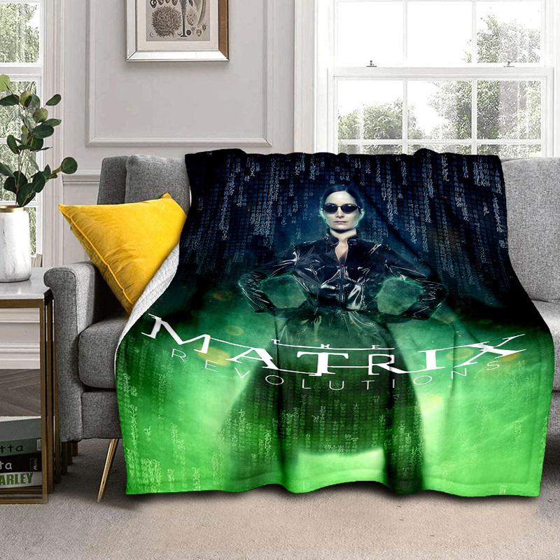 1pc The Matrix Revolutions Cartoon Blanket,Portable Throw for Travel & Camping, All Season Cozy Blanket,Ideal Gift