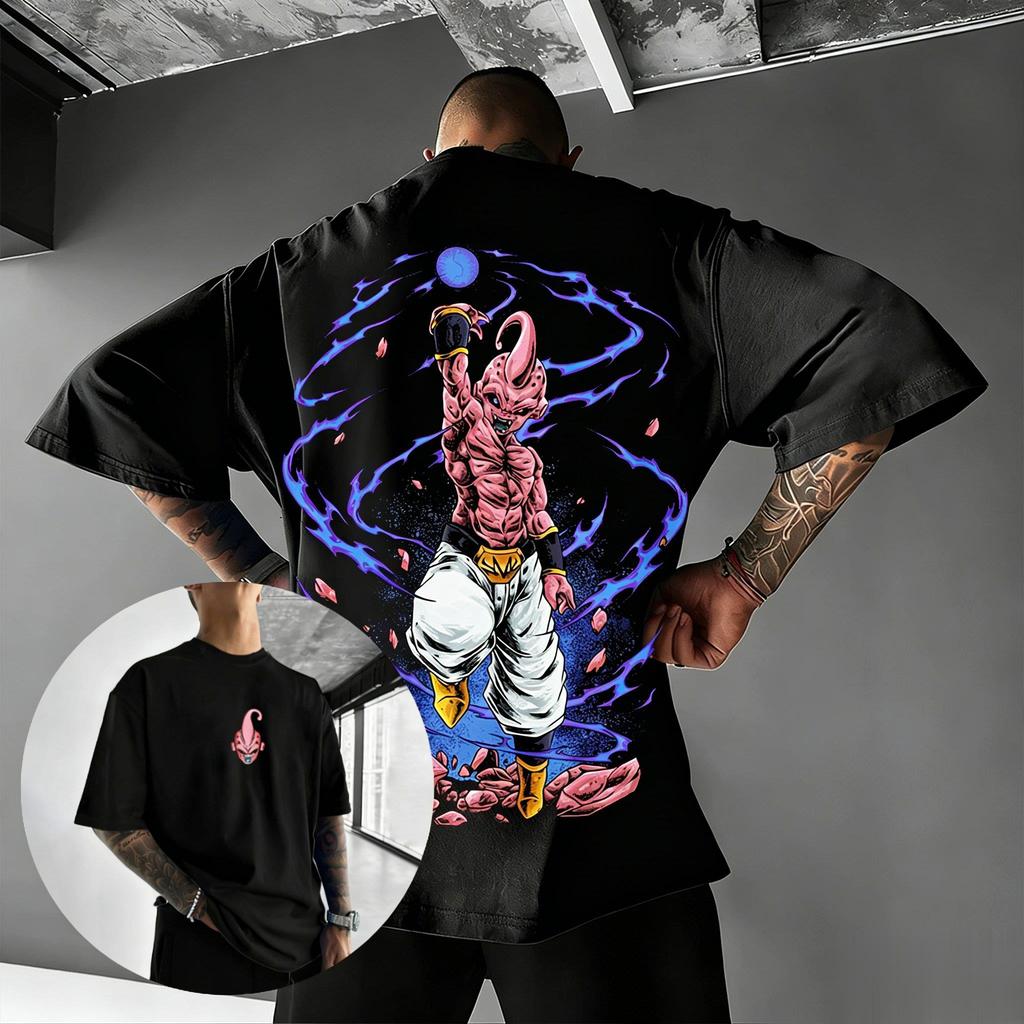 T-shirt Grafica Unisex Dragon Ball Majin Uomo Donna Manica Corta Stampa Anime Estate 2026 Y2k Streetwear Top Casual Oversize