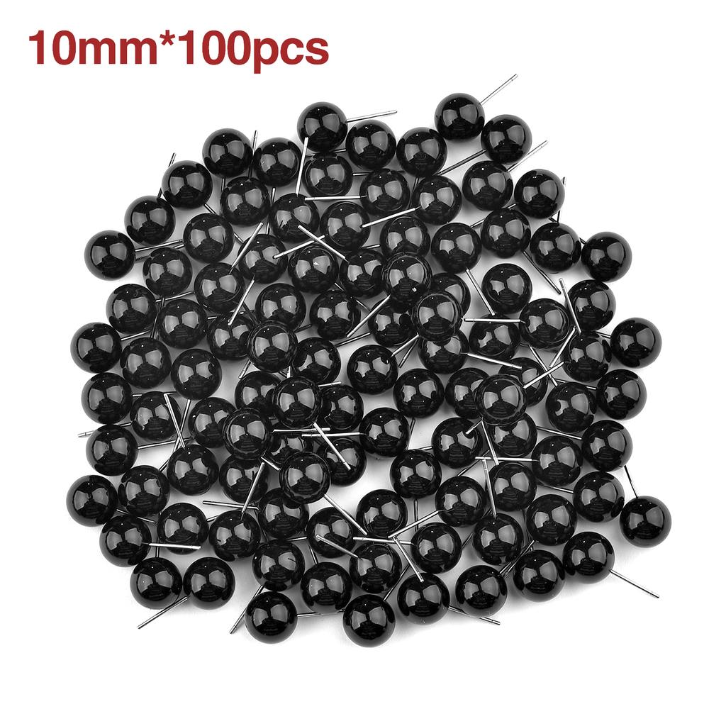 50/100pcs Plastic Eyes for Needle Felting Dolls Poke Teddy Bears 4-14mm Black Beans Eyes for DIY Doll Eyes