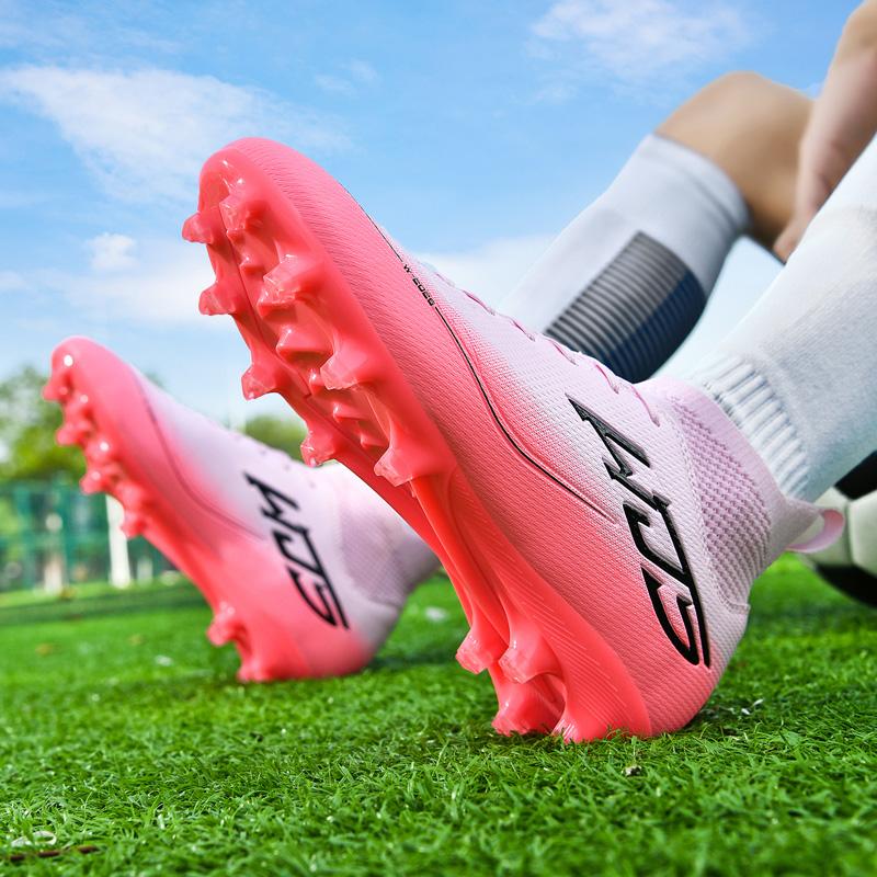 Football Sport Boots Men Ultralight Long Spikes Sneakers Original Comfortable Soccer Shoes for Boy Resistant Professional Football Shoes