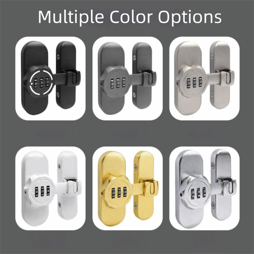 Zinc Alloy Password Lock Luminous Sign 90/180 Degree Sliding Door Lock Mechanical Password High-Security Door Bolts Storage Room