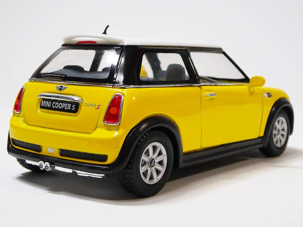 Kinsmart Mini Cooper S Yellow scale diecast model car KT5059 1/28