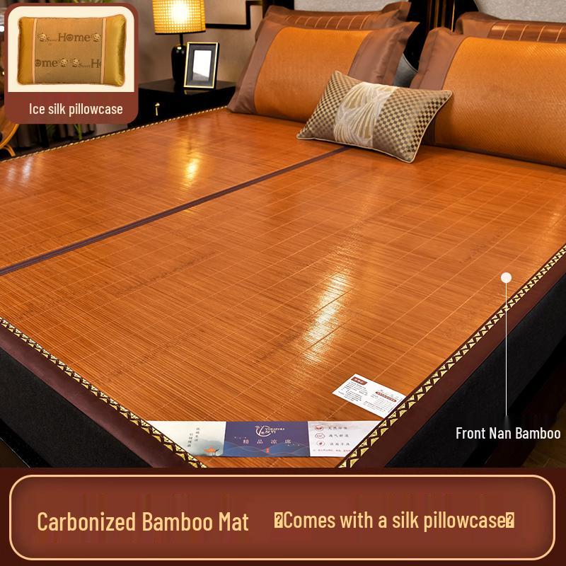 2026 New Style Ice Silk Bamboo Mat - Summer Foldable Dormitory Straw Mat for Single Bed