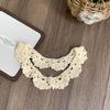 Detachable Hollow Out Crochet Shawl Round Neck Blouse Shoulders Fake Collar Knitted Scarves  Spring