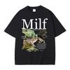 T-shirts MILF Man I Love Frogs, mème drôle sur les amoureux des grenouilles et des amphibiens, pour hommes et femmes, décontractés, en coton vintage, manches courtes et oversize.