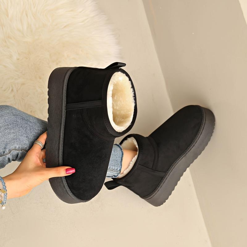 Real Sheepskin Wool Low-Cut Warm Comfortable Shoes Women Fashion Short Shoes New Winter Warm Boots Fur Ladies Snow Boots