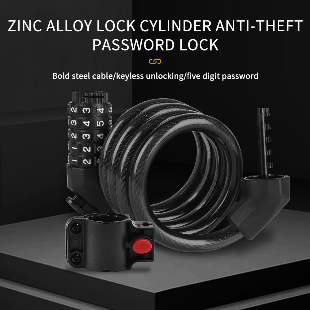 Bike Cable Lock MTB Road Bike Anti-theft Safety Password Bicycle Locks for Scooter Motorcycle Bike Accessories