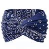1 st Turban Paisley Twist Pannband Damhuvudband Brett Hårinpackning för Kvinnor Stora Sport Tränings Stretch Halkfria Stora Huvudband