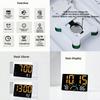 Large Digital Wall Clock TEMP Humidity Week Comfort Level 2 Alarm Snooze Table Clock 12/24H Count-up Countdown LED Clock