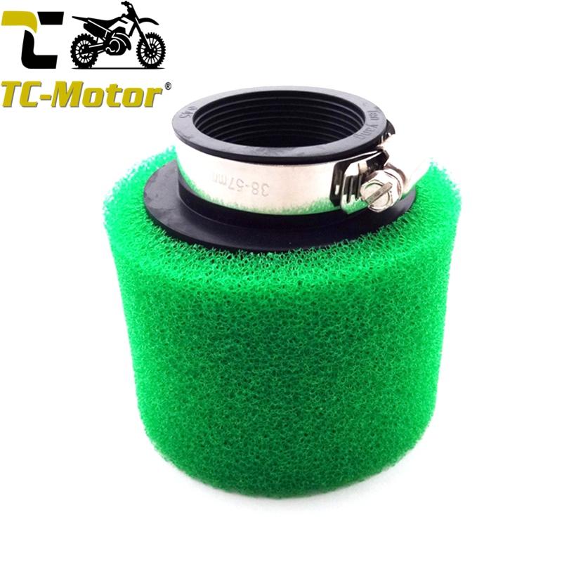 TC-Motor Green 45mm Foam Air Filter For ATV Quad Pit Dirt Bike Go Kart Scooter Motorcycle