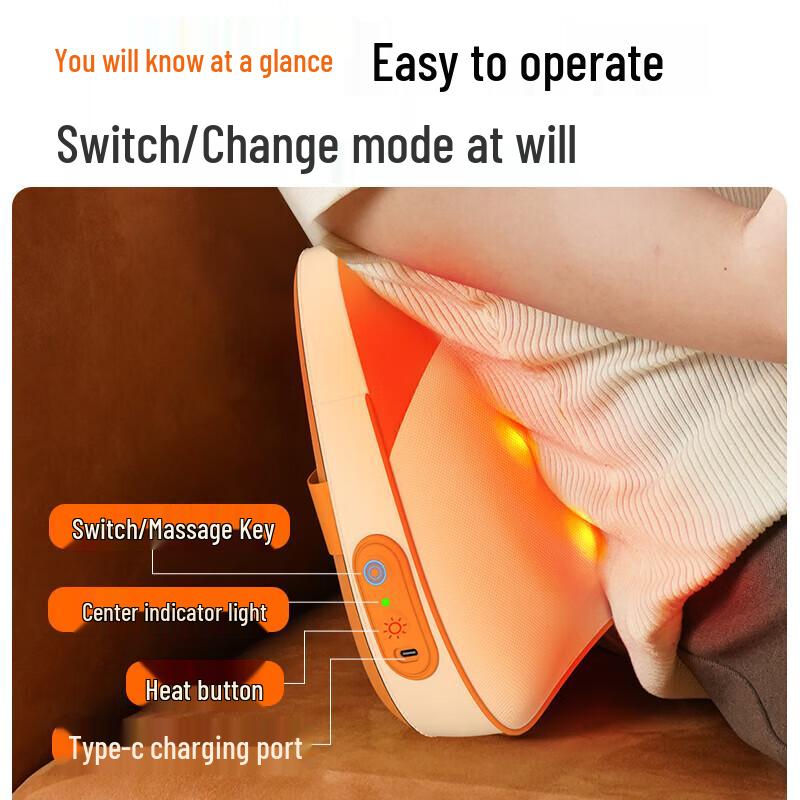 HEZHENG Multi-functional Hot Compress Waist & Abdomen Massager