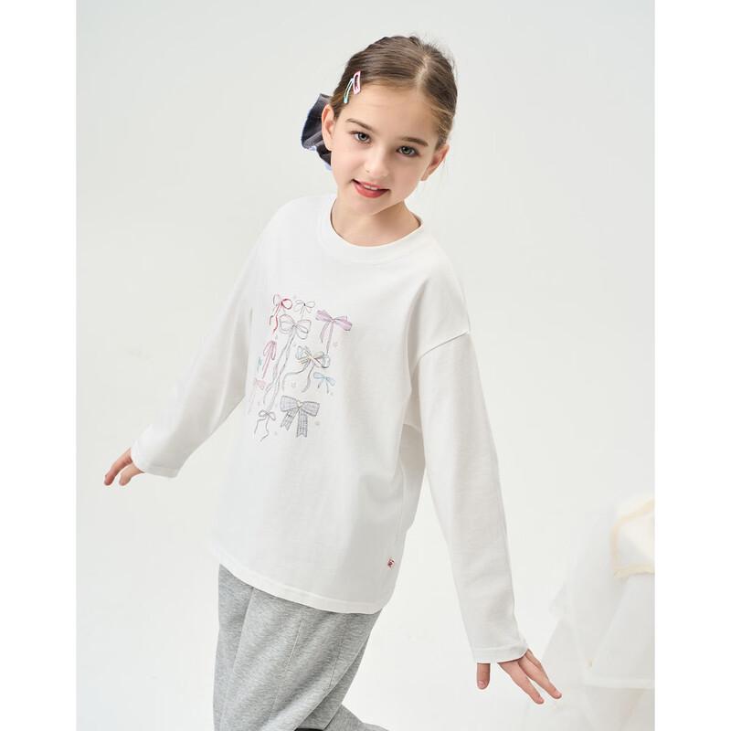 Montagut Girls' Abstract Line Print Long-Sleeve T-Shirt