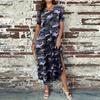 Women's Fashion Camouflage  Short Sleeved Casual Dress