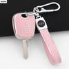 Pink Tpu Car Remote Smart Key Case Cover Shell Fob Keychain For Peugeot 107 206 207 307 For Citroen C1 C2 C3 C4 For Toyota Aygo