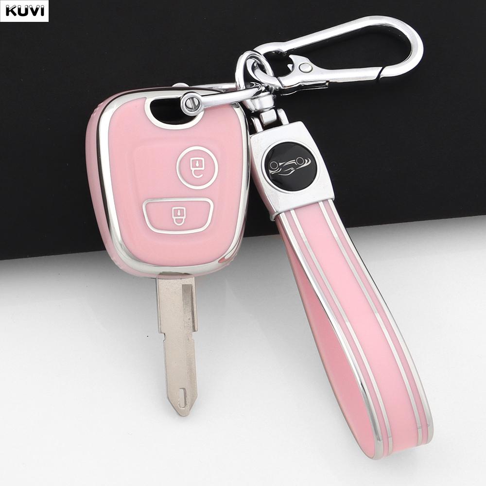 2 Button Tpu Car Remote Key Case Cover Shell Fob Keychain For Peugeot 107 206 207 307 For Citroen C1 C2 C3 C4 For Toyota Aygo