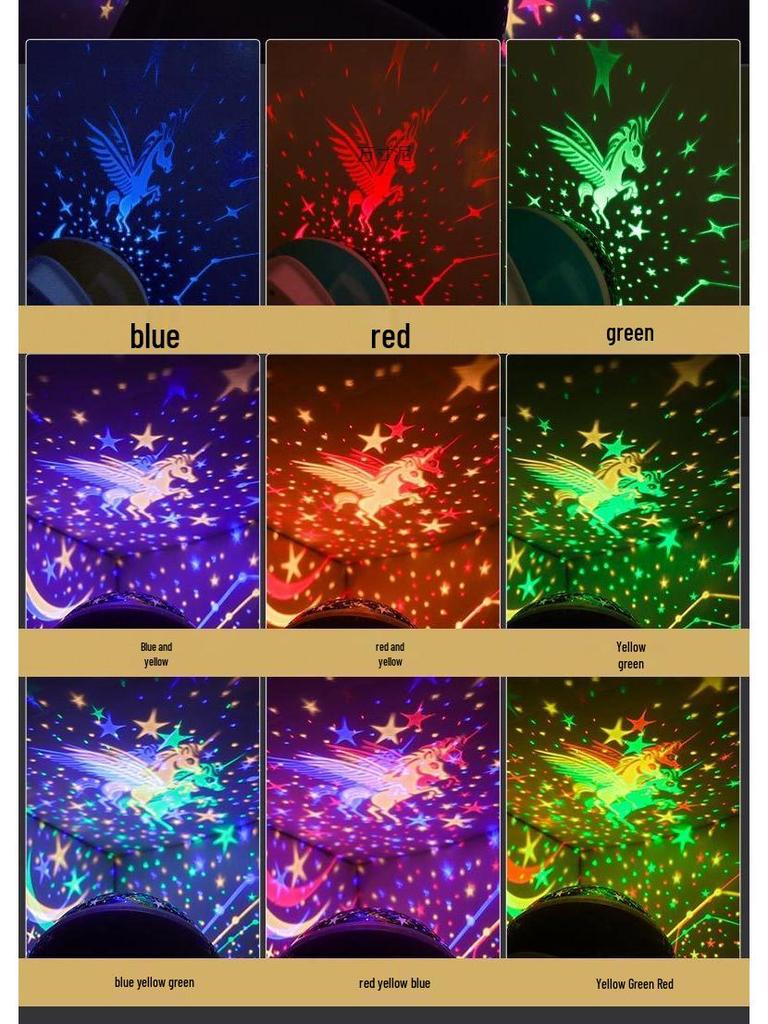 Romantic Rotating Starry Sky Night Light Projector for Bedroom