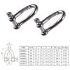 Upgrades Stainless Steel Rotates Eye Shackle Twist Link Shackle Screw Pin Twistes Shackle for Sailing Boating & Lifting