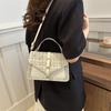 Stylish Summer Small Square Bag With Chain Strap Trendy Pu Handbag For Women