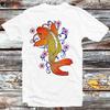 Koi Fish Flowers Orange Sea Ocean T Shirt B1035