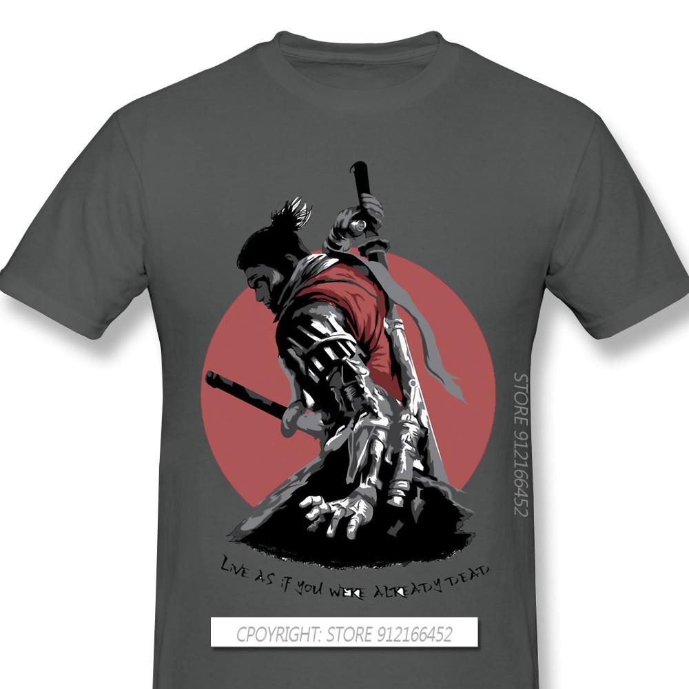 

Крута Чорна Футболка Sekiro Shadows Die Twice Вовк Сенгоку Куро Гра Чоловічі Футболки Ті Шкіра Чиста Бавовна Оверсайз Коротким Рукавом S