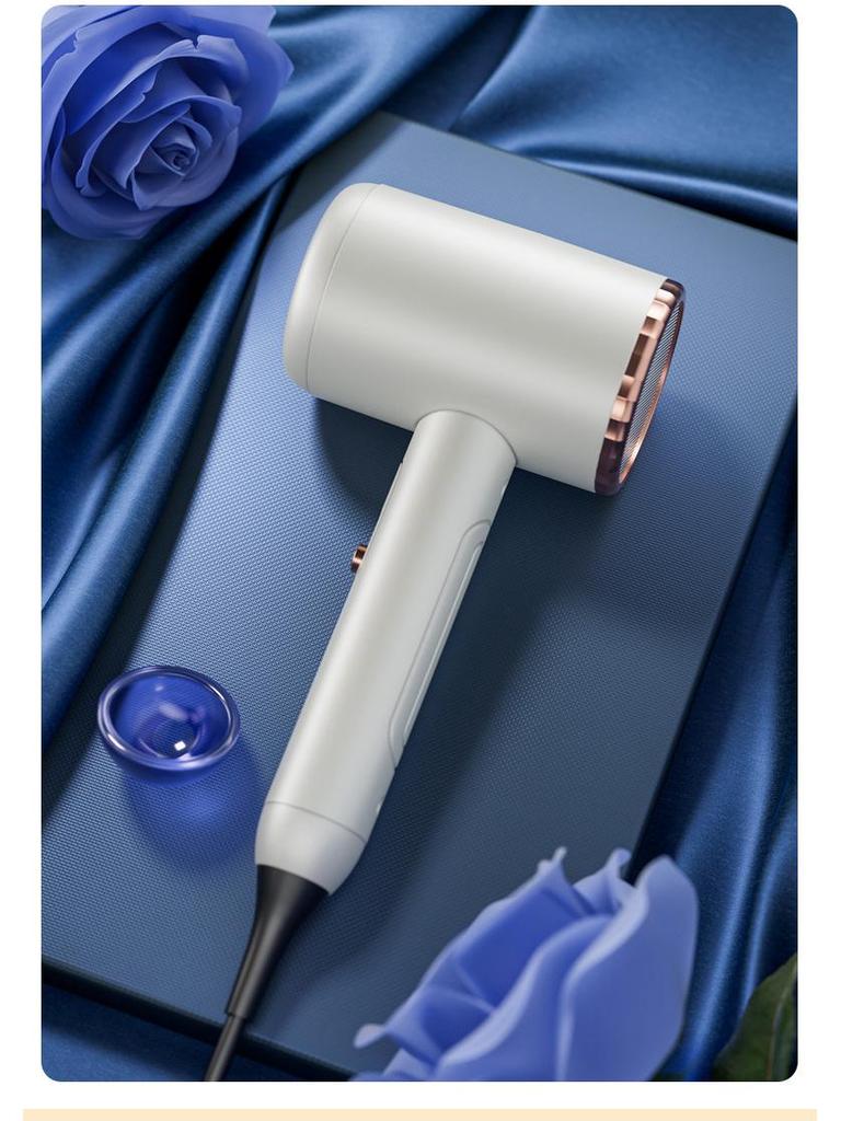 High-Power Blue Light Hair Dryer with Hot/Cold Settings for Home & Dorm Use