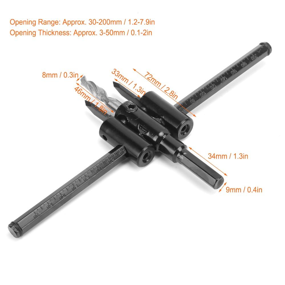 Aircraft Type Twist Bit Adjustable Hole Saw Woodworking Drill Tool For Drywall