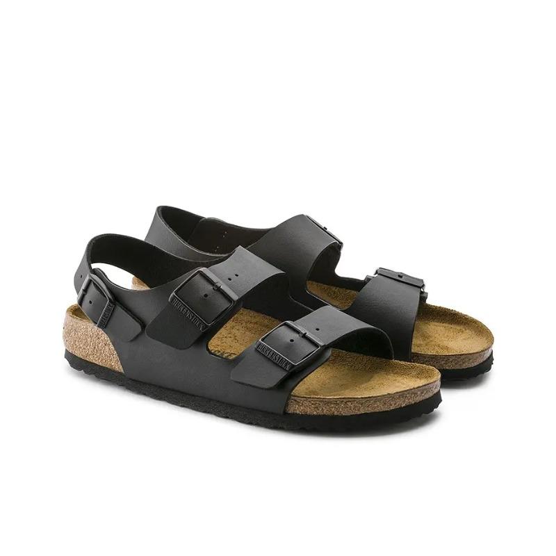 Birkenstock Milano Series Unisex Casual Double-Buckle Sandals Black 34791 40