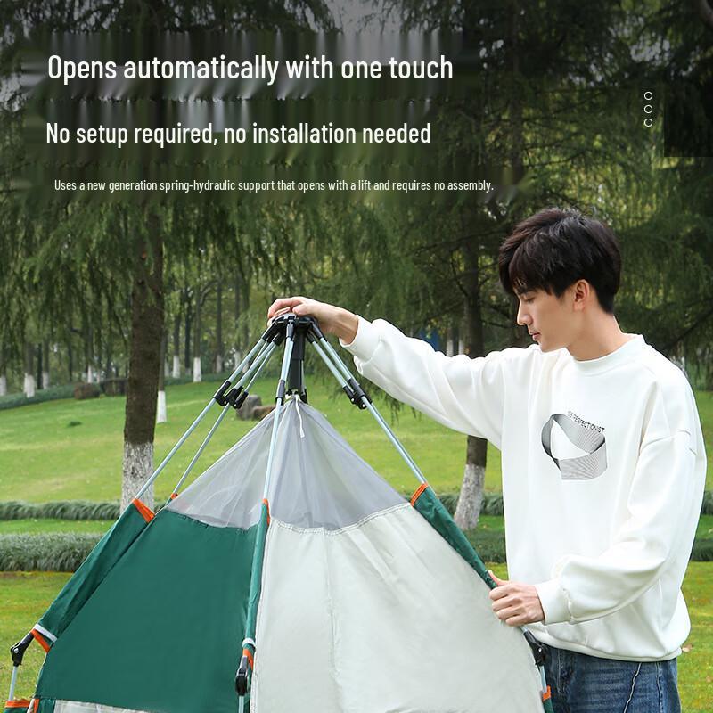 Automatic Hexagonal Outdoor Camping Tent with Mat