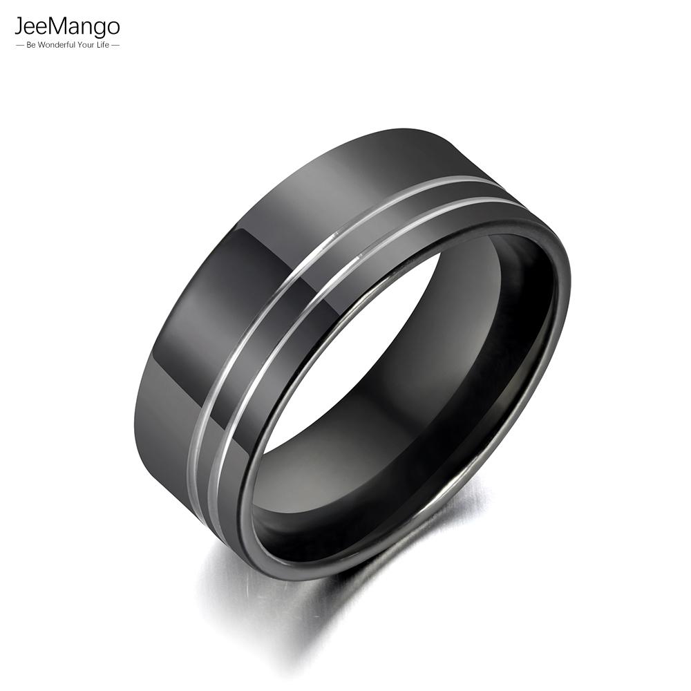 New Black Color Stainless Steel Ring For Women Men Simple Couple Titanium Steel Wedding Ring Jewelry Drop Shipping Anneau R18124