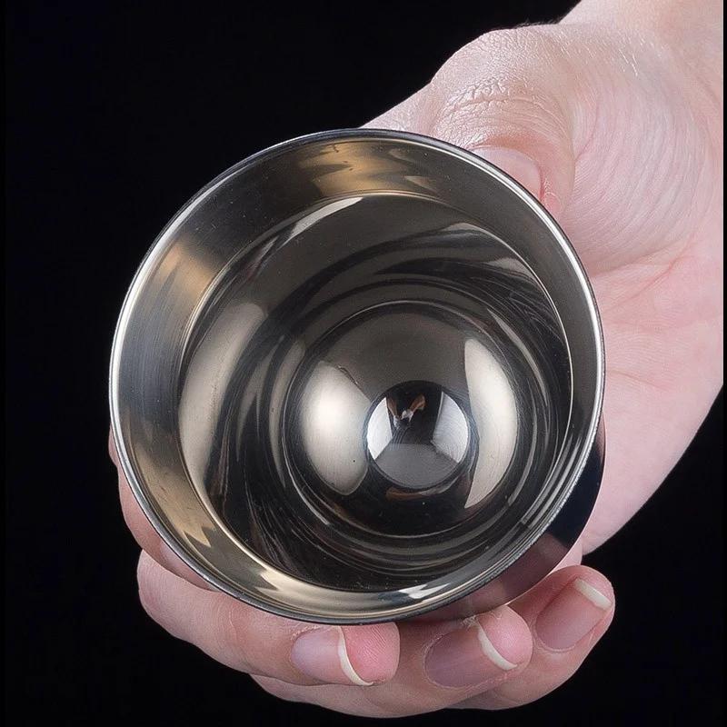 80ML Stainless Steel Espresso Cup Set Double Wall 304 Stainless Steel Small Coffee Cup Capsule Milk Mug Double Wall Insulated