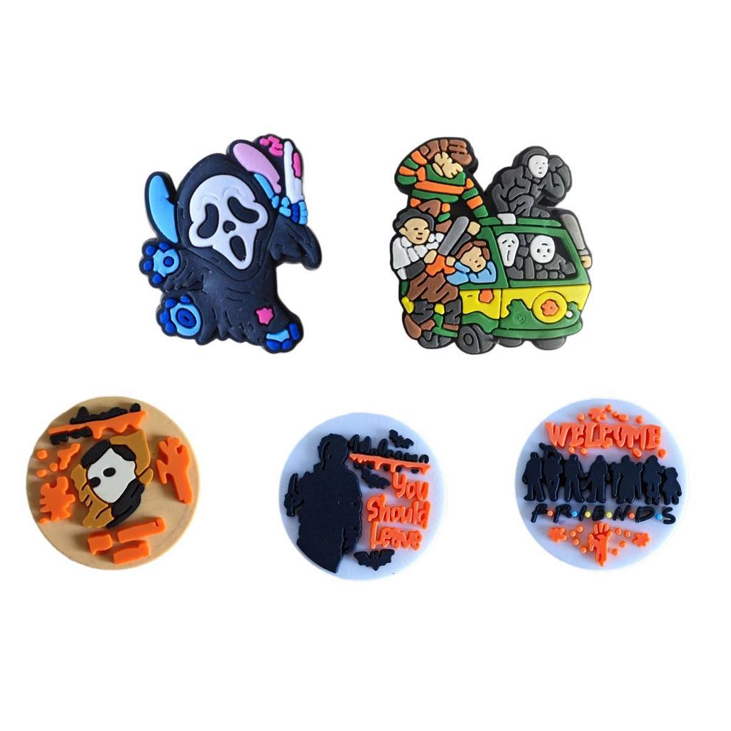 Halloween Cartoon Shoe Charms - Cute Detachable Accessories for Cross-Border Shoes