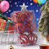 6Pcs 6cm Hollow Ball Pendants Glitter Christmas Tree Spheres Pendant  New Year
