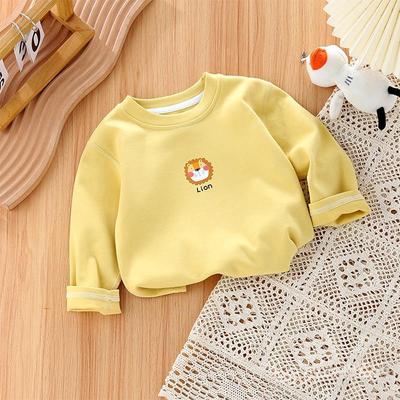 Chemises pour bébé, t-shirts à manches longues pour enfants de printemps et d'automne, vêtements d'automne en pur coton, hauts pour garçons et filles d'un an, bébé