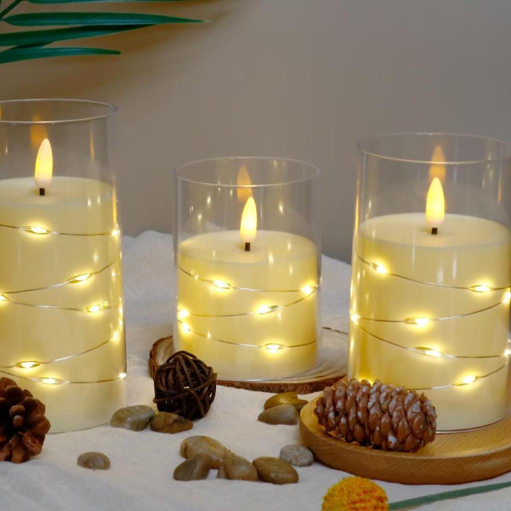 LED Acrylic Candle Lights for Christmas, Weddings, Parties, and Restaurants