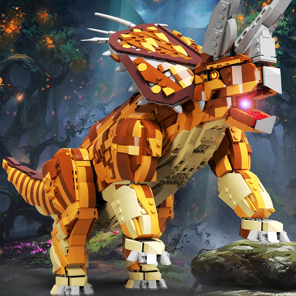 2116PCS Dinosaur Building Blocks Toys Model Large Size Triceratops Assemble Puzzle Bricks Toy Sets For Kid Ornament Gifts