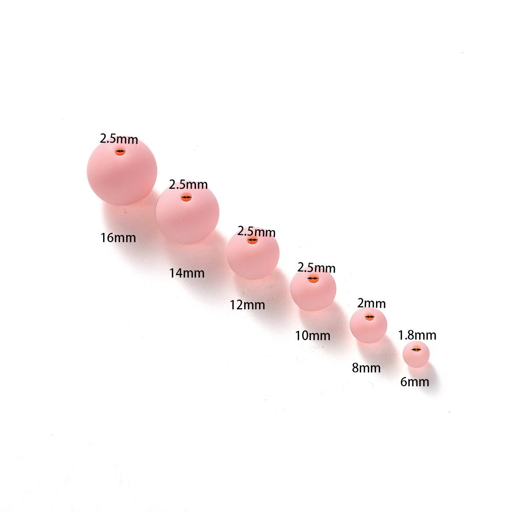 20Pcs/Lot 14mm Round Matte Acrylic Frosted Beads Loose Spacer Beads For Jewelry Making DIY Bracelet Necklace Accessories