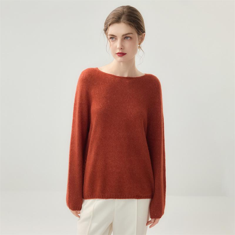 Lekasha Women's Cashmere Goat Wool Loose Knit Sweater