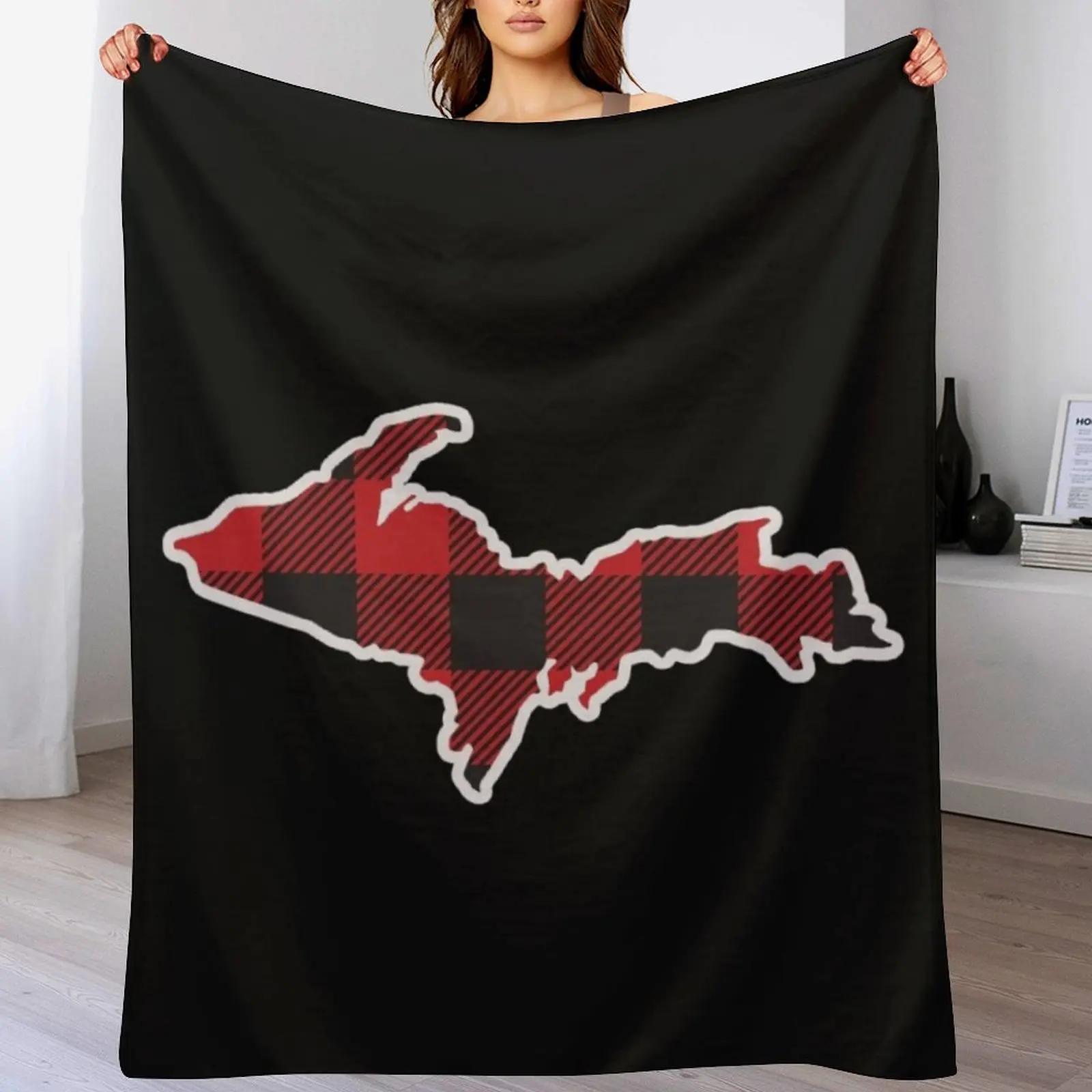 

Yooper Plaid Logo Throw Blanket Warm Flannel Blanket for Couch Chair Bedroom 102x76cm(40x30in)