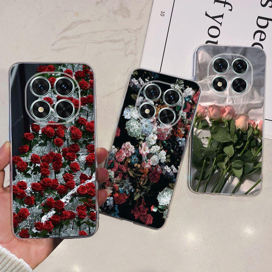 For Xiaomi Redmi Note 14 14Pro Case Coque Soft Silicone Back Cover Flower Butterfly Love Heart Clear Funda Redmi Note14 Pro Capa