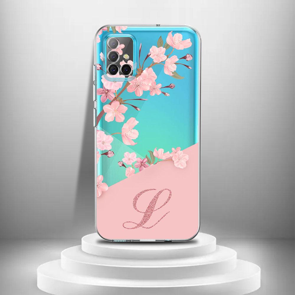 

Розовый полупрозрачный чехол с цветочным принтом ABC для Samsung Galaxy A51 A71 M30s A91 A41 A31 A21 A12 M51 M31, чехол для телефона IrInitial Samsung S20 Plus