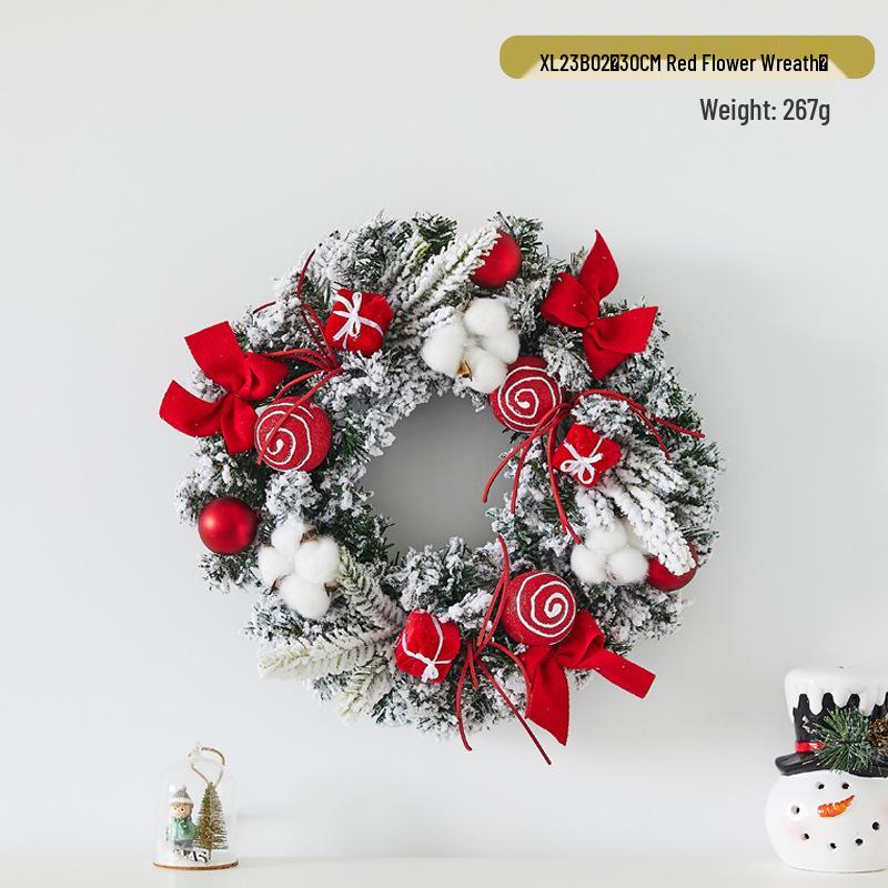 Luminous Christmas Wreath: Festive Door & Wall Decoration for Bar & Mall Scenes