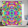 Brightly Colored Geometric Shower Curtain Bathroom Decor With Eye-Catching Pattern For Home Kitchen Or Bathtub 3D Printed Waterp