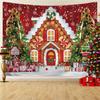 1pc Christmas Background Cloth, Christmas Ball Photography, Background Tapestry, Happy New Year, Family Party Decoration